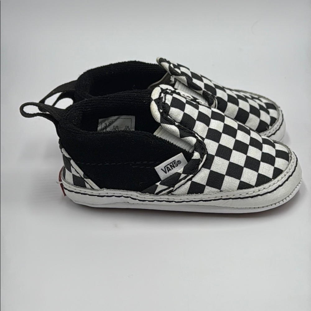 Vans Black and White Checkerboard Sneakers kids toddler size 3C